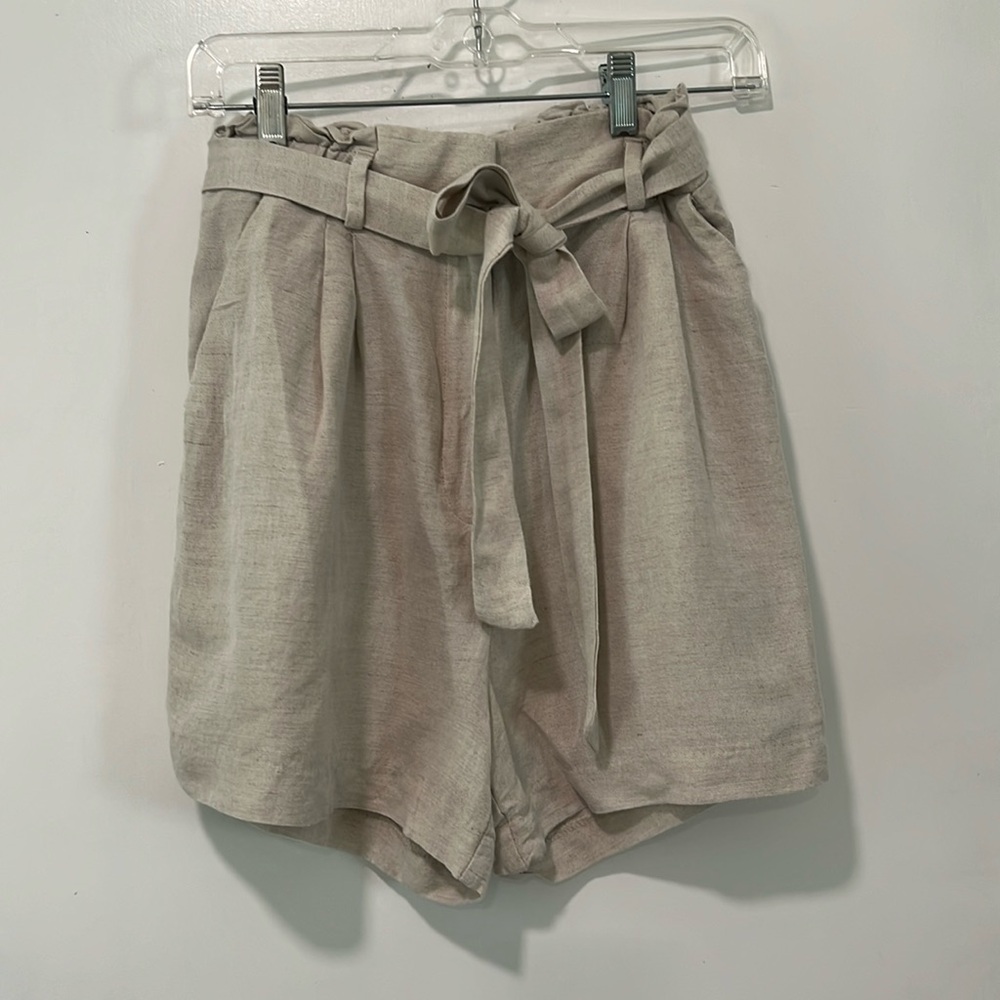 Linen Paper Bag Shorts